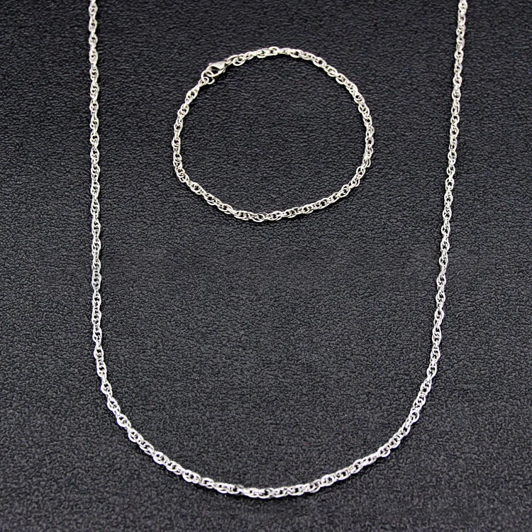 Stainless Steel Square Line Double Buckle Chain Steel Choker Necklace Clavicle Necklace Bracelet DIY Jewelry Necklace