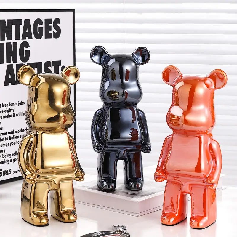 Creative Instagram trend Violent bear piggy bank resin ornaments living room porch wine cabinet TV cabinet home decor