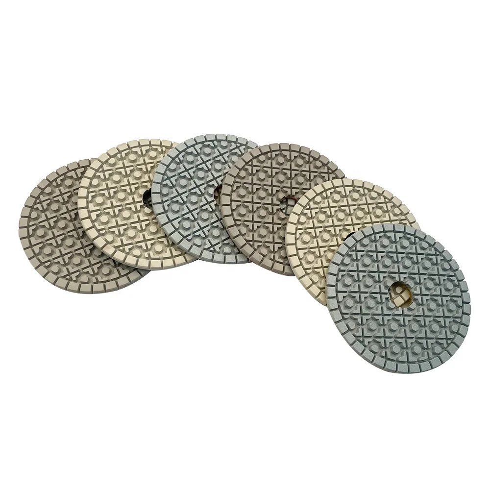TRUE SHINE 100mm 3 steps wet floor polishing pads or diamond grinding disc