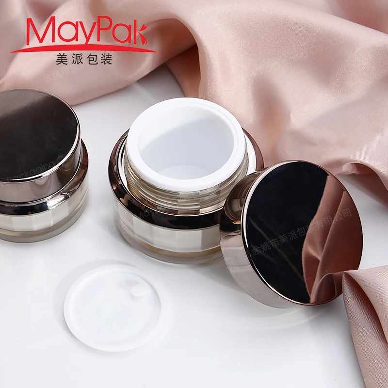 Custom cosmetic packaging 20g 30g 50g luxury glass face cream jars 30ml 50ml 100ml pump lotion beauty glass lotion bottle