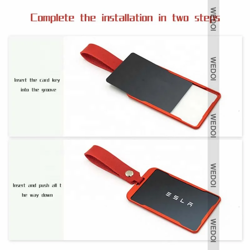 Car Key Case for Tesla Model Y Card Key Pouch for Model 3  Aluminum Car Key Holder Cover for Tesla Accessories modify