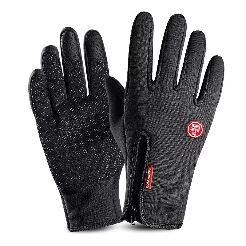 RTS New Outdoor Cycling Windproof Running Sports Gloves Waterproof Screen Touch Winter Warm Motorcycle Riding Gloves