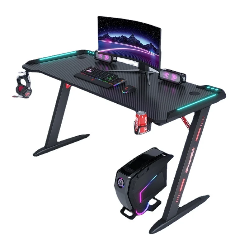 Игровой стол, компьютерный стол для ПК, домашний офисный стол, игровая рабочая станция, простой игровой стол, черный