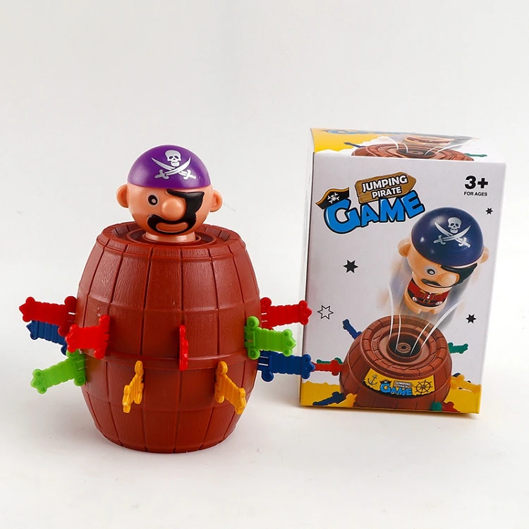 Pirate Barrel Uncle Sword Wooden 3.5*5.8*5.8CM Barrel Family Theme web celebrity Interactive Party Desktop Kids Gift boy or girl