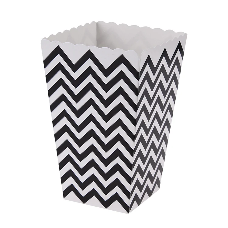 Wholesale Disposable food grade custom printed chicken snack take away foldable popcorn packing boxes