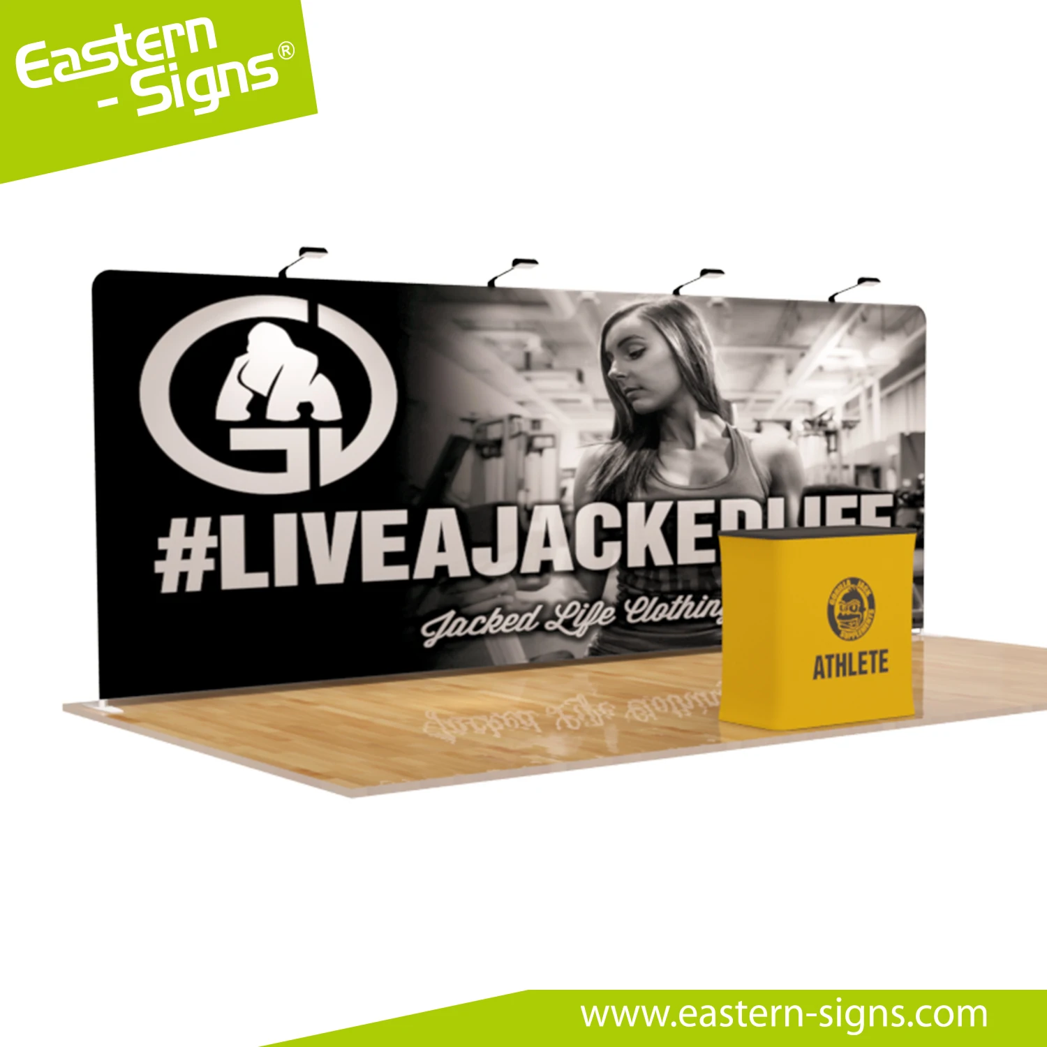 8ft 10ft tension fabric wall display stand photo booth background for exhibition