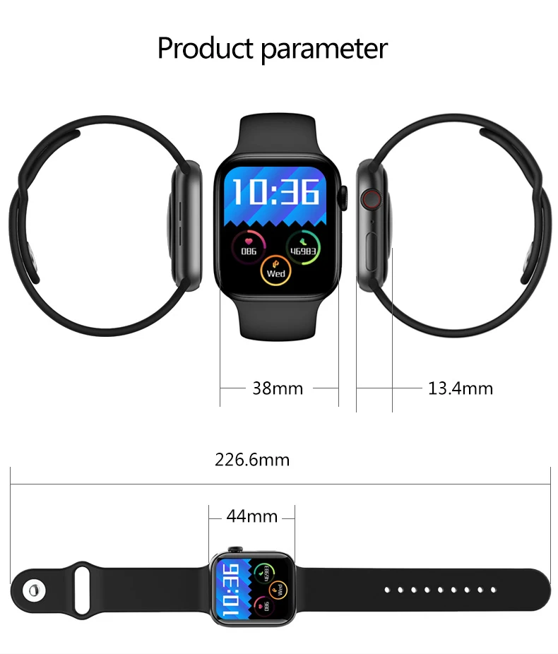 New pl6 Pro smart watch for men and women Android IOS charging heart rate tracker blood pressure oxygen movement smart Watch