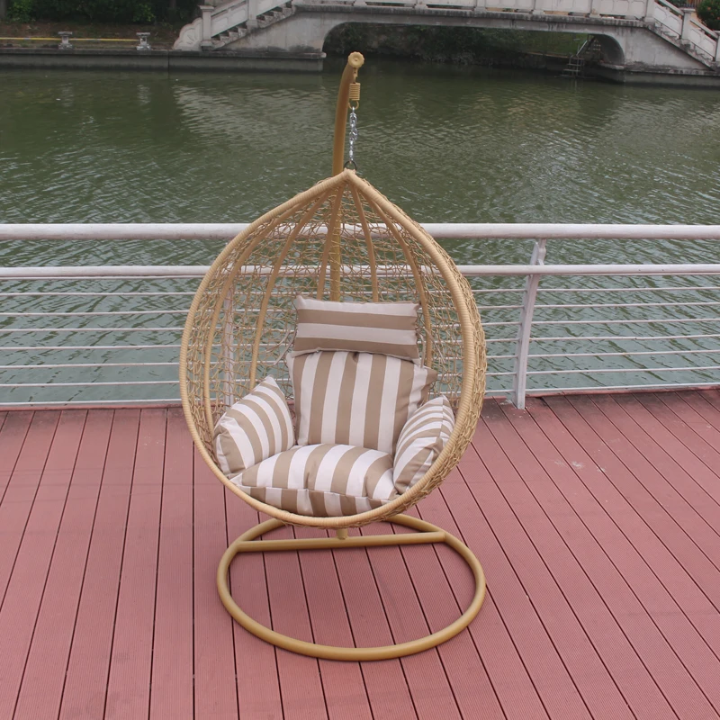 Leisure ways hanging chair rattan outdoor furniture garden  swing set