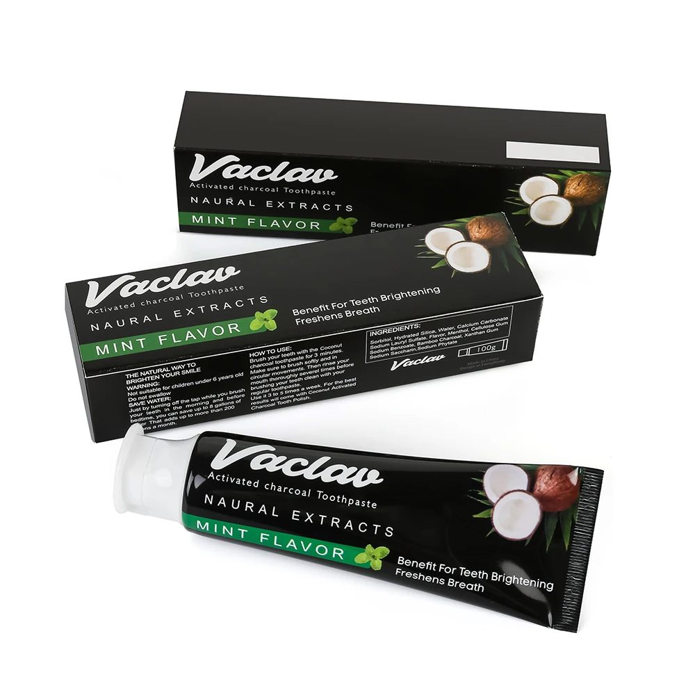 Get Dazzling White Teeth with Charcoal Black Toothpaste Deep Cleaning and Refreshing