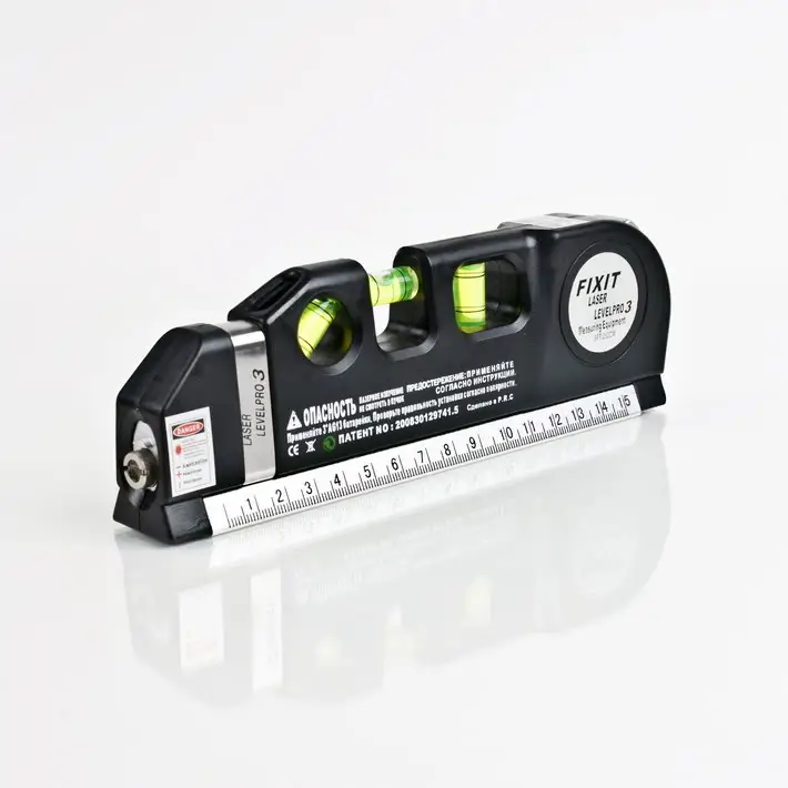 Laser Level Vertical Horizon Measuring Tape Aligner Metric Rulers Multipurpose