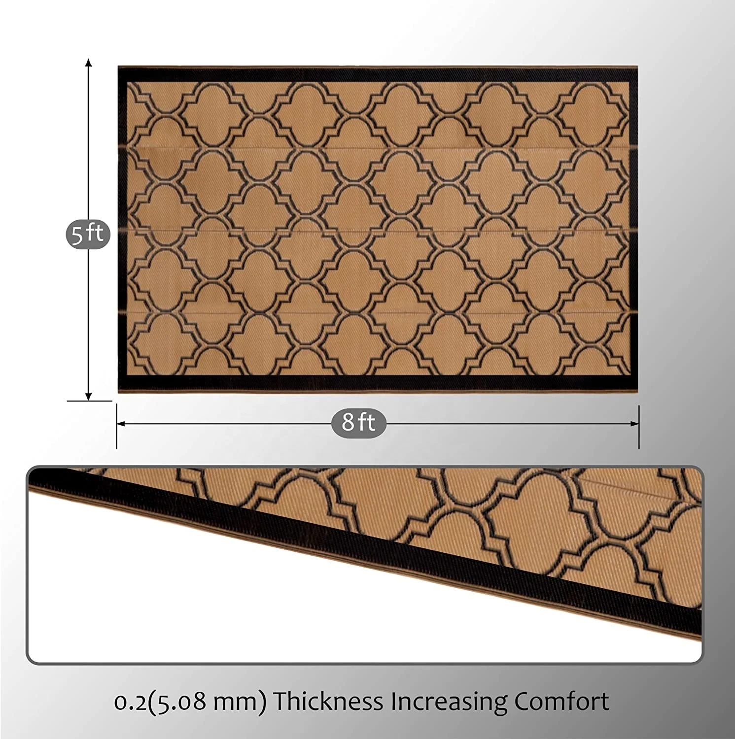 Outdoor rugs easy to clean plastic PP picnic mat outdoor Floor mat