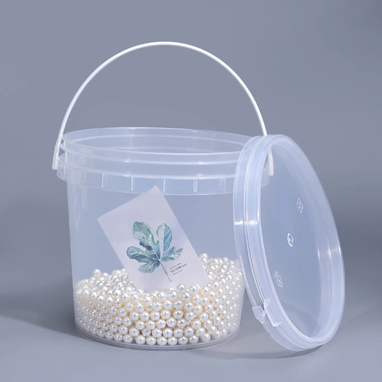 Transparent kitchen storage box , sealing lid food grade packing bucket and plastic food container for take away soup containers