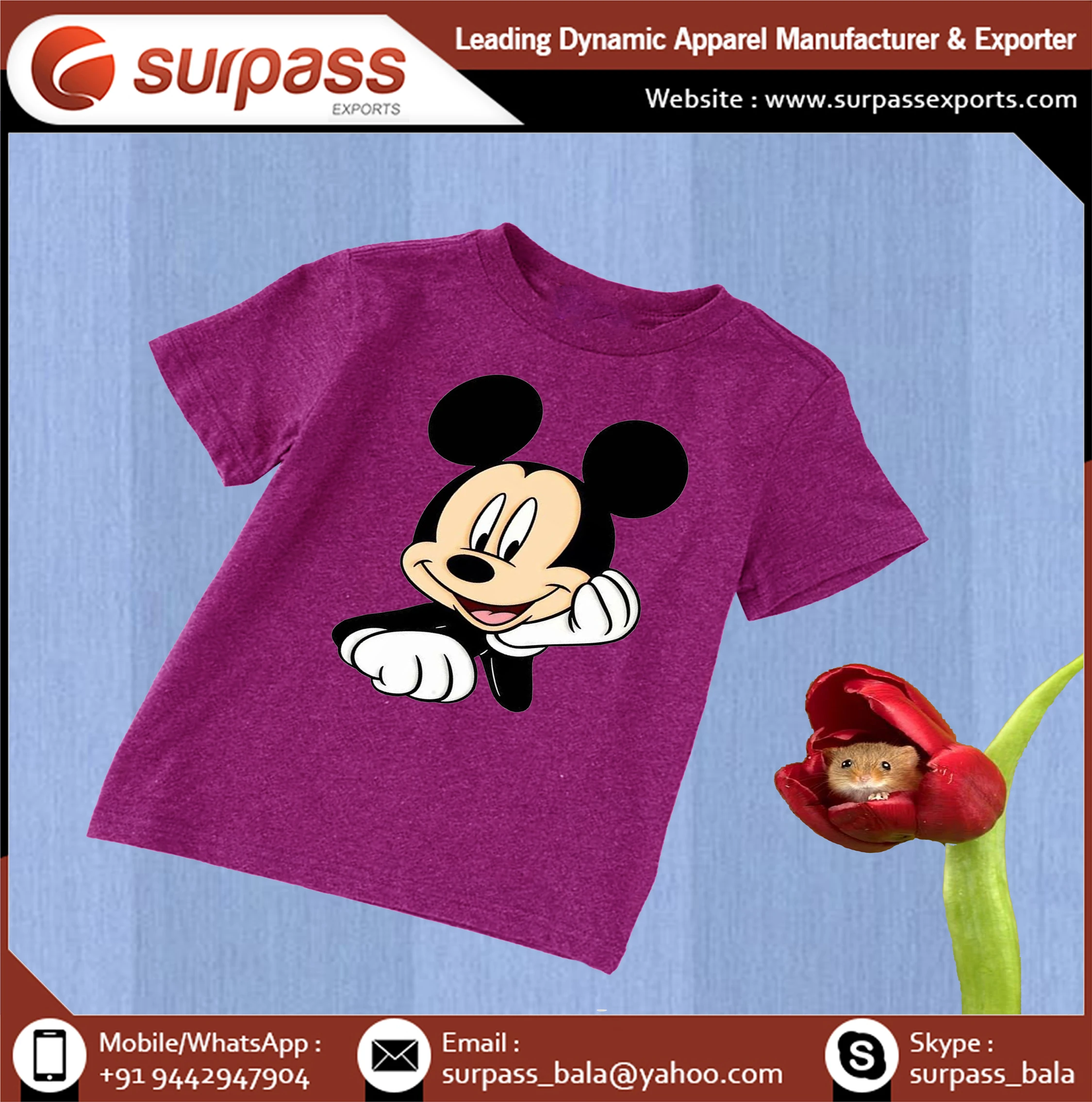 High Quality Organic Cotton T Shirts for boys available custom color