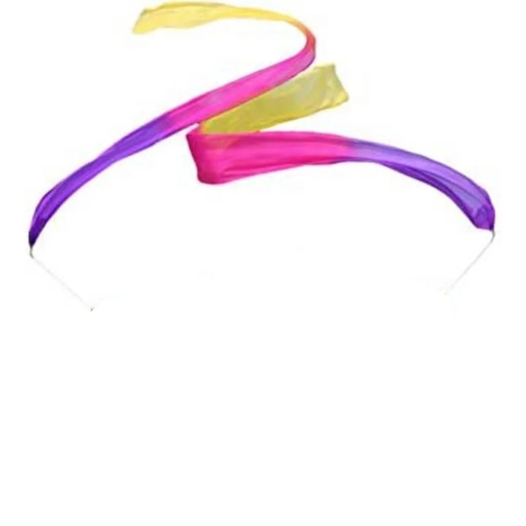 Nayaking Dancer Silk Streamer, Long Silk Ribbon Wand for Dance Play Gymnastics Baton Twirling Birthday Easter Christmas Party