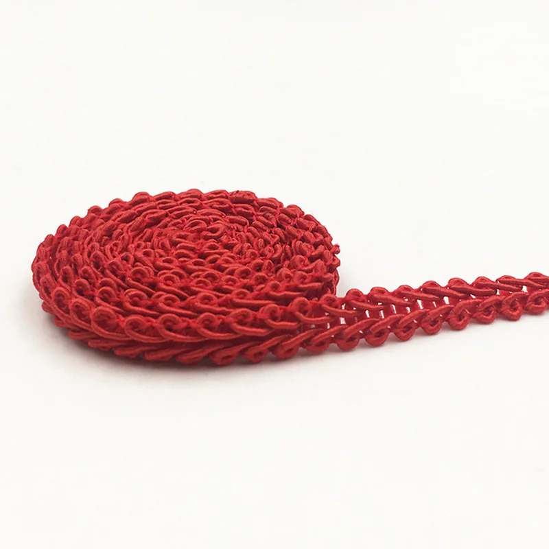 Cheap wholesale diy sewing lace accessories assort colors 8mm decorative belt lace fabric braided centipede lace ribbon trim