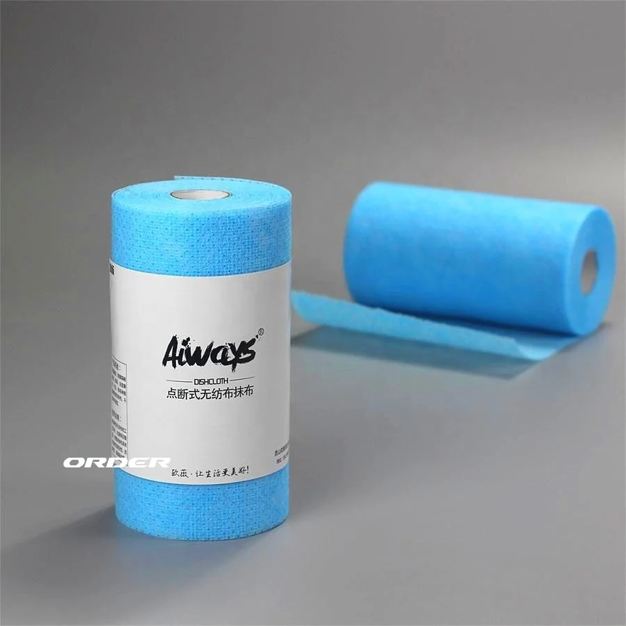 2023 New Fashion Top Quality New Design Roll of blue Wipes is perforated Lint Free Cloth Washcloth