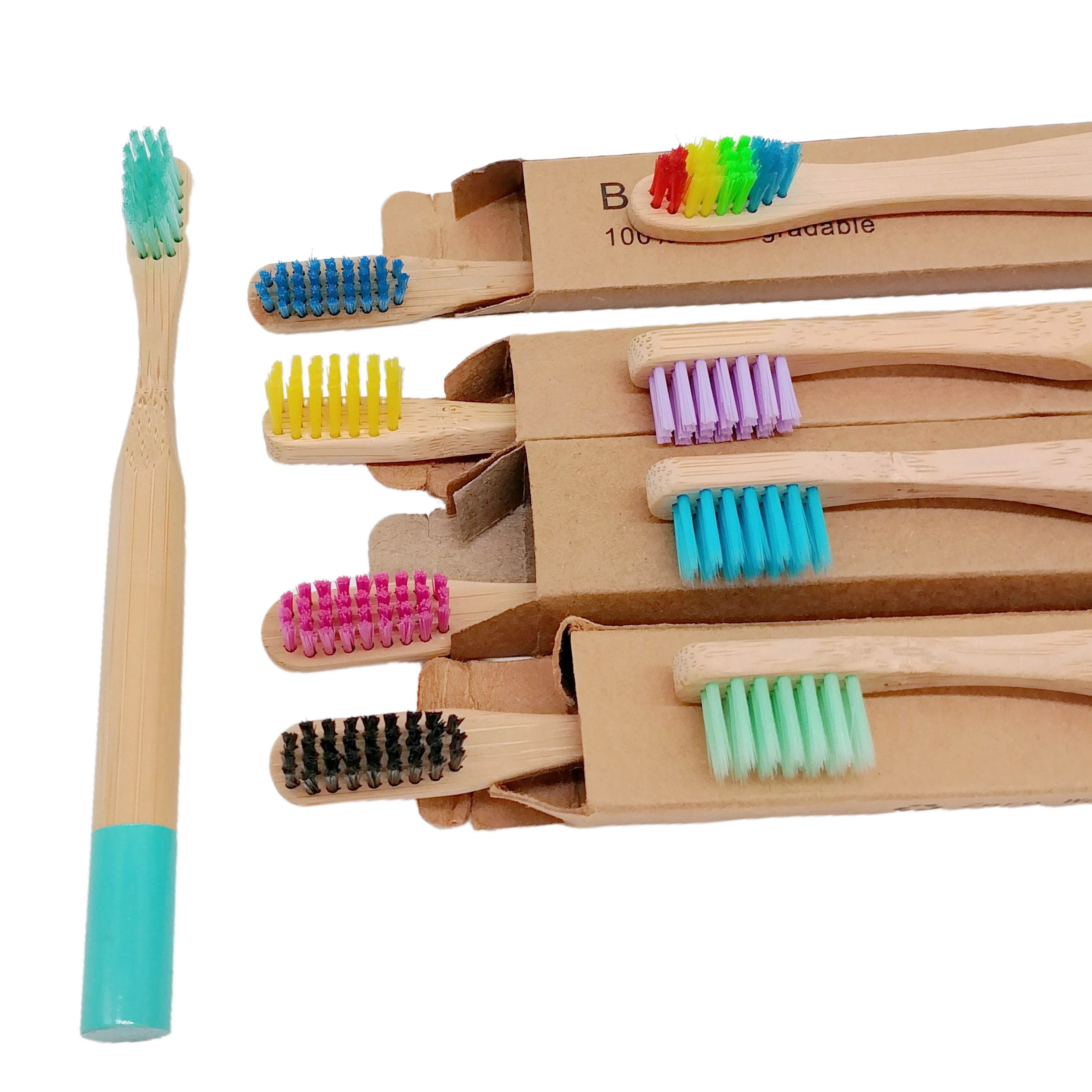 Environmentally Friendly Disposable Bamboo Toothbrush Kit Soft Hair Adult Dental Toiletries Home Hotel Custom Children Use
