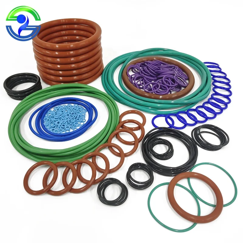 China Factory Flat Rubber O-Ring Seals NBR FKM FPM EPDM PU Silicon Nitrile Silicone FFKM Nitrile Silicone Rubber seal oring