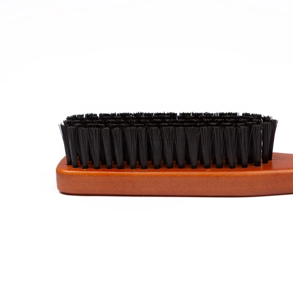 Factory OEM Custom Engraved Logo Premium Wooden Beard Brush with 100% Boar Bristles for Mens Grooming Beard Brush