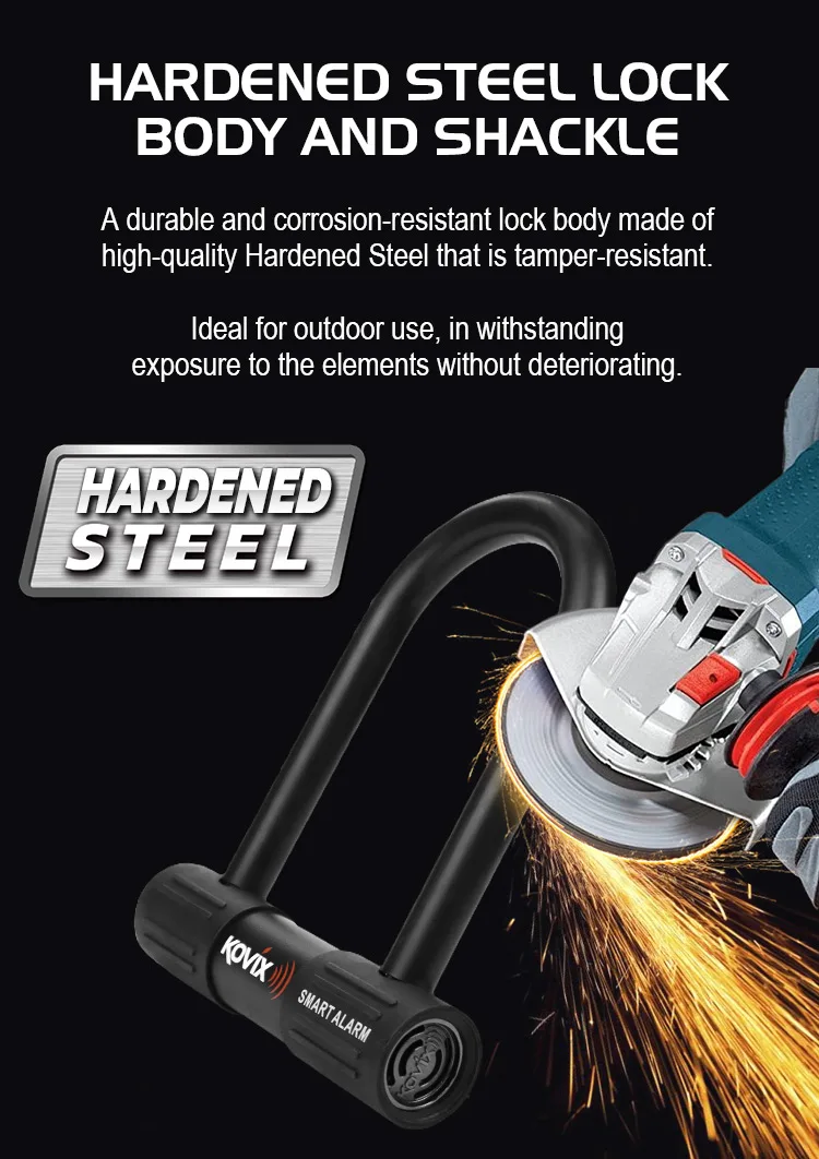 Outdoor Bicycle U lock Hardened Steel  Anti Theft Cycle Lock For Electric Bike Motorcycle U Safty Lock