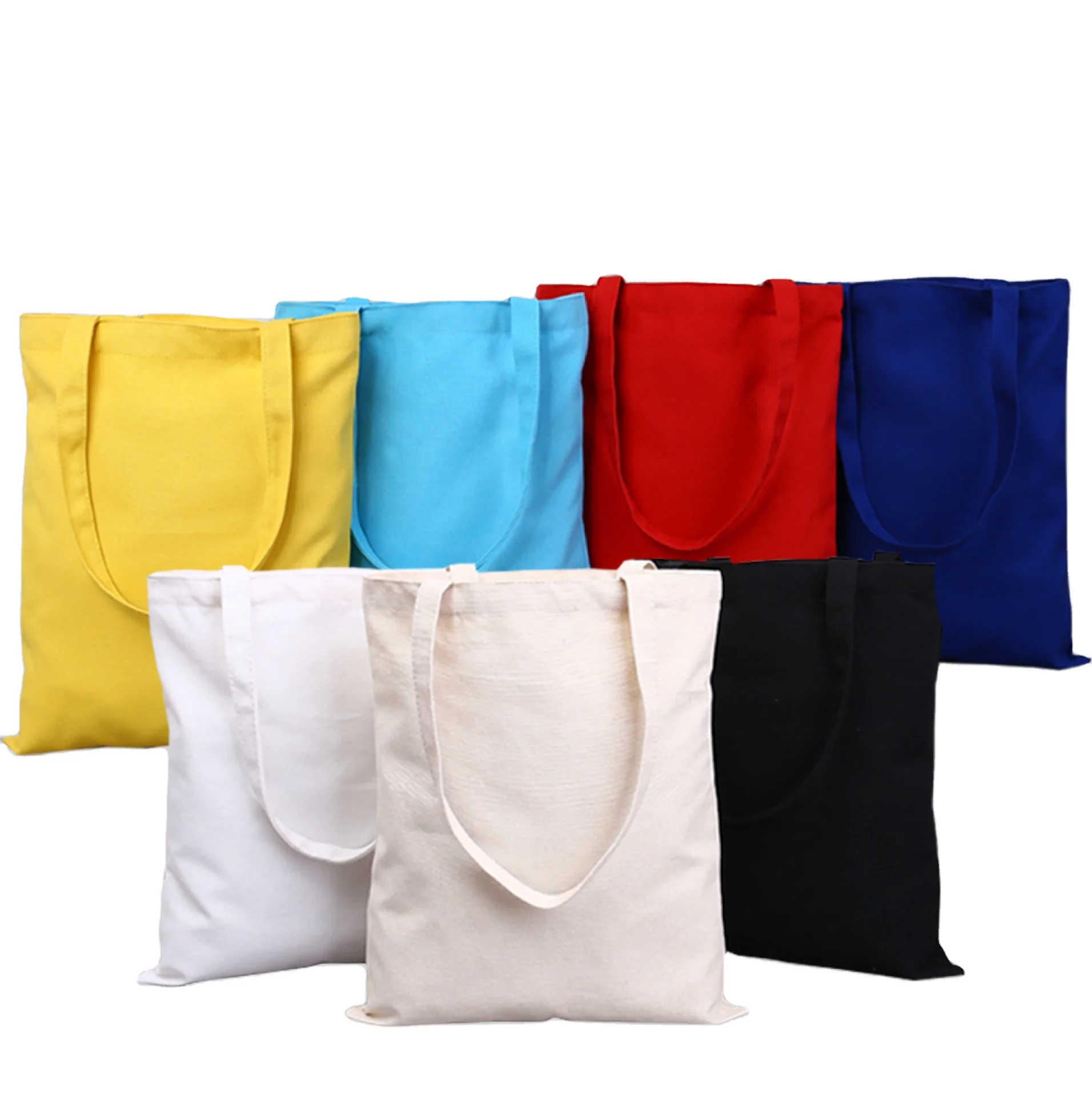 promotional eco friendly organic recycle Custom Printed Logo Plain cotton canvas Grocery Shopping Tote bag