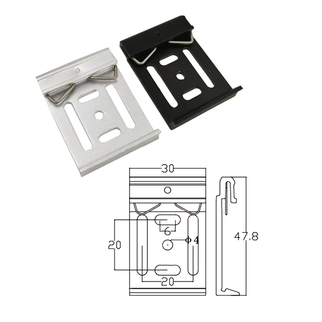 Aluminium DIN Rail Mount Clip DIN Rail Clip M4 for use with 35 mm DIN Horizontal Mounting Rail