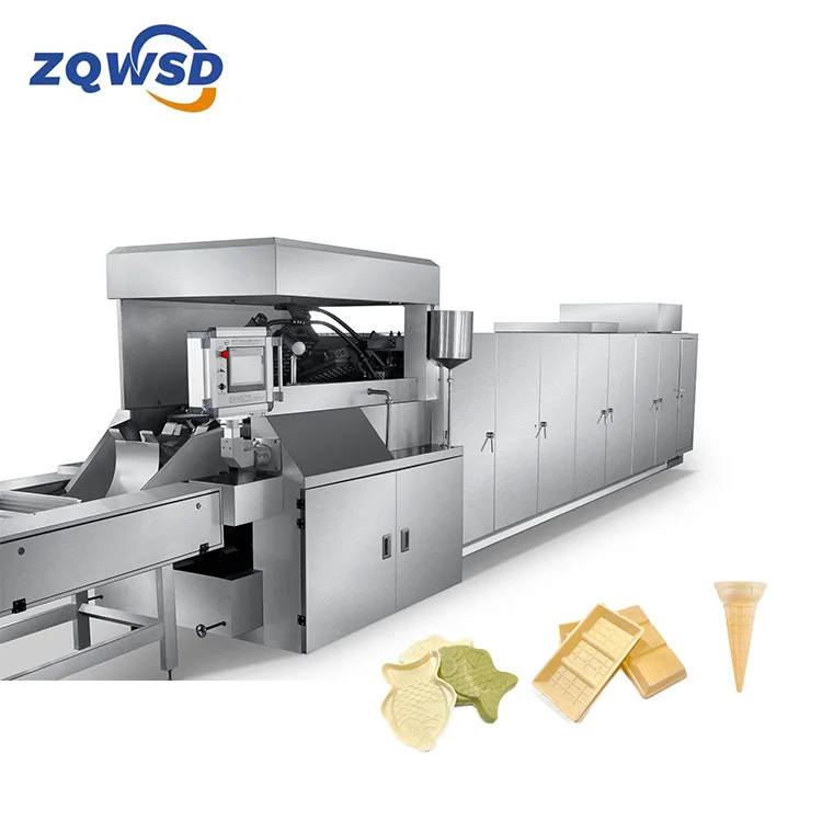 Competitive Wafer Biscuit Baking Oven Cheese Waffle Baking Equipment la oblea Production Line Snack Machines