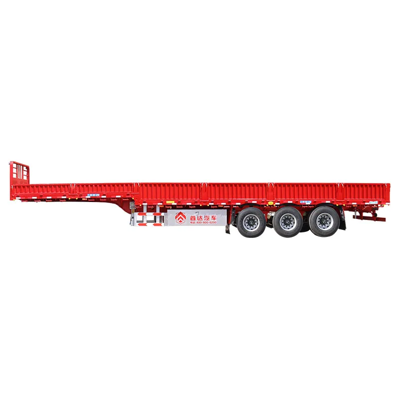 2022 new Making 3 Axles Cargo fence semi trailer Max Stone Steel fence  flatbed trailer