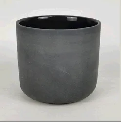 Оптовая продажа, элегантная декоративная банка для свечей, контейнер из матовой глины, уникальная керамическая банка для свечей