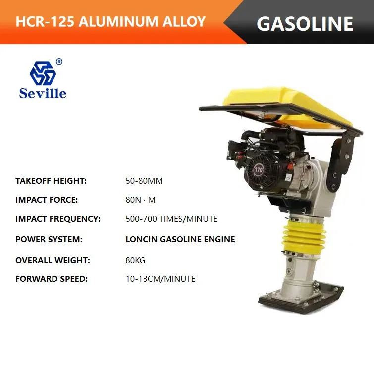 Seville Hot Sale New Gasoline Power Jumping Jack Compactor Tamper Vibrating Tamping Rammer Price Made in China
