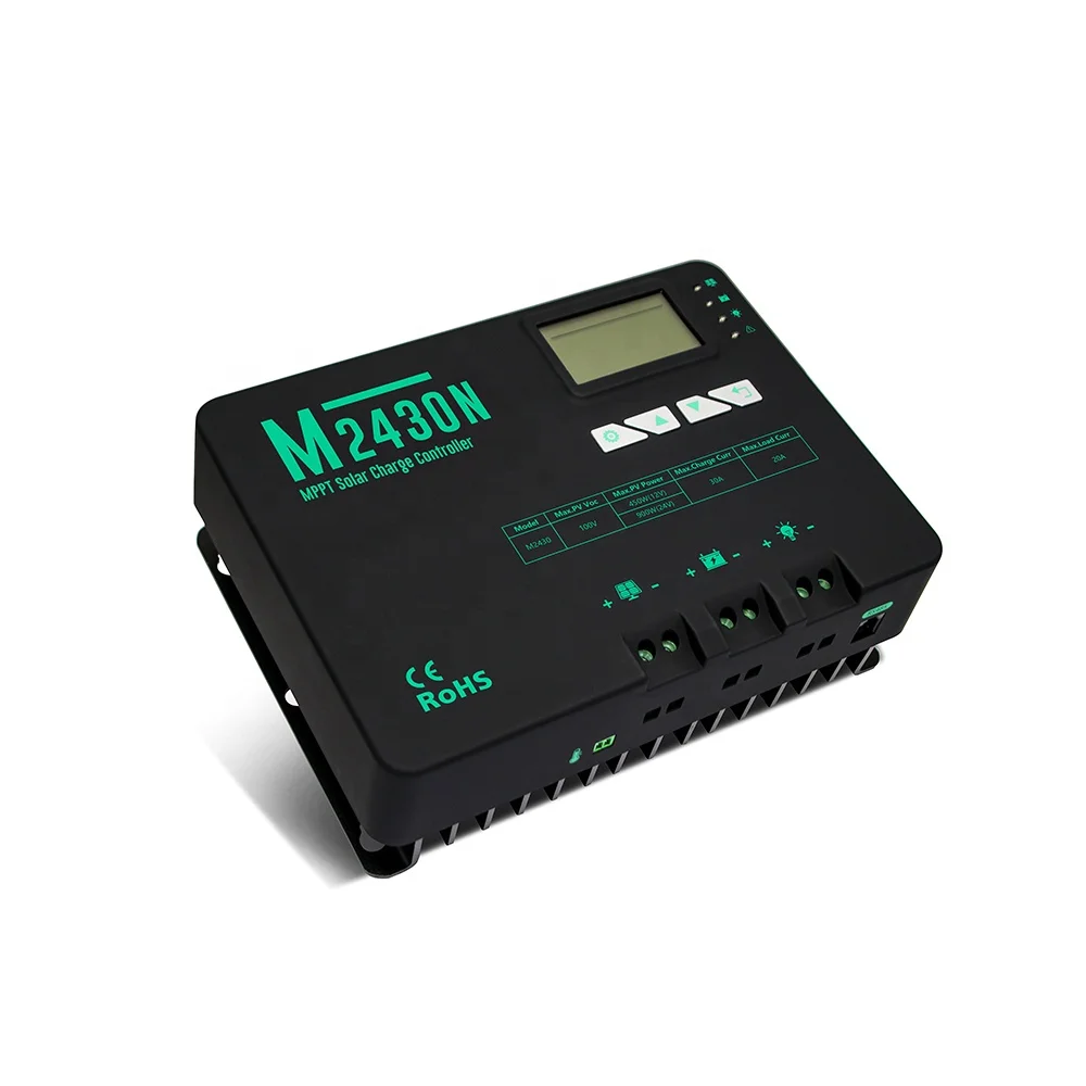 M2430N solar panel charge controller mppt solar energy controller 20a 30a 40a 50a 60a 70a 80a 100a 120a