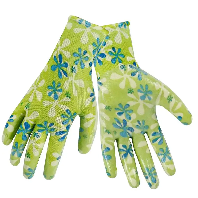 Customized color 13 needle Tool and mechanical Polyster gloves for