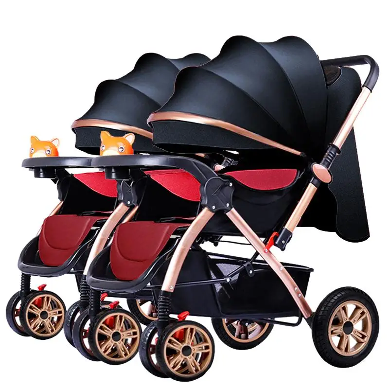 Multifunction Twin Baby Stroller Double Baby Pram For Twins Two Seat Stroller For Kids