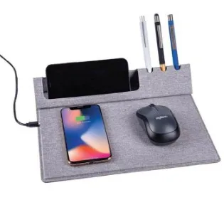 Multiple Wireless Charger Foldable 3 In 1 Wireless Charger Station Mouse Pad