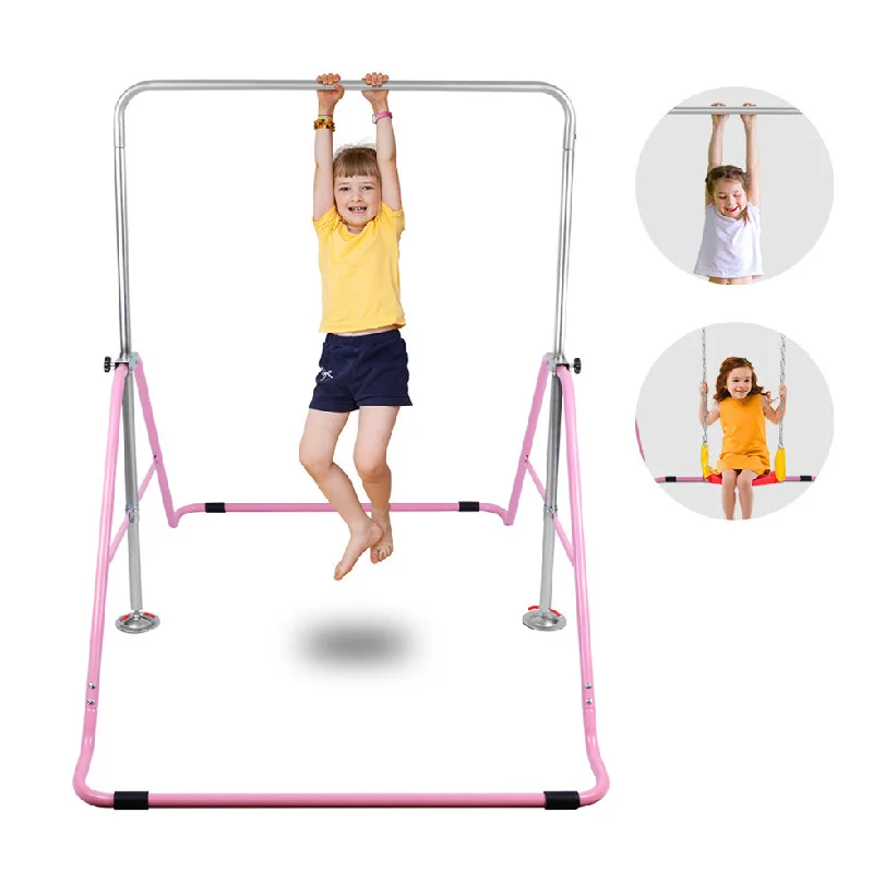  Foldable Gymnastics Bar Multifunction adjust Expandable Junior Training for Kids 