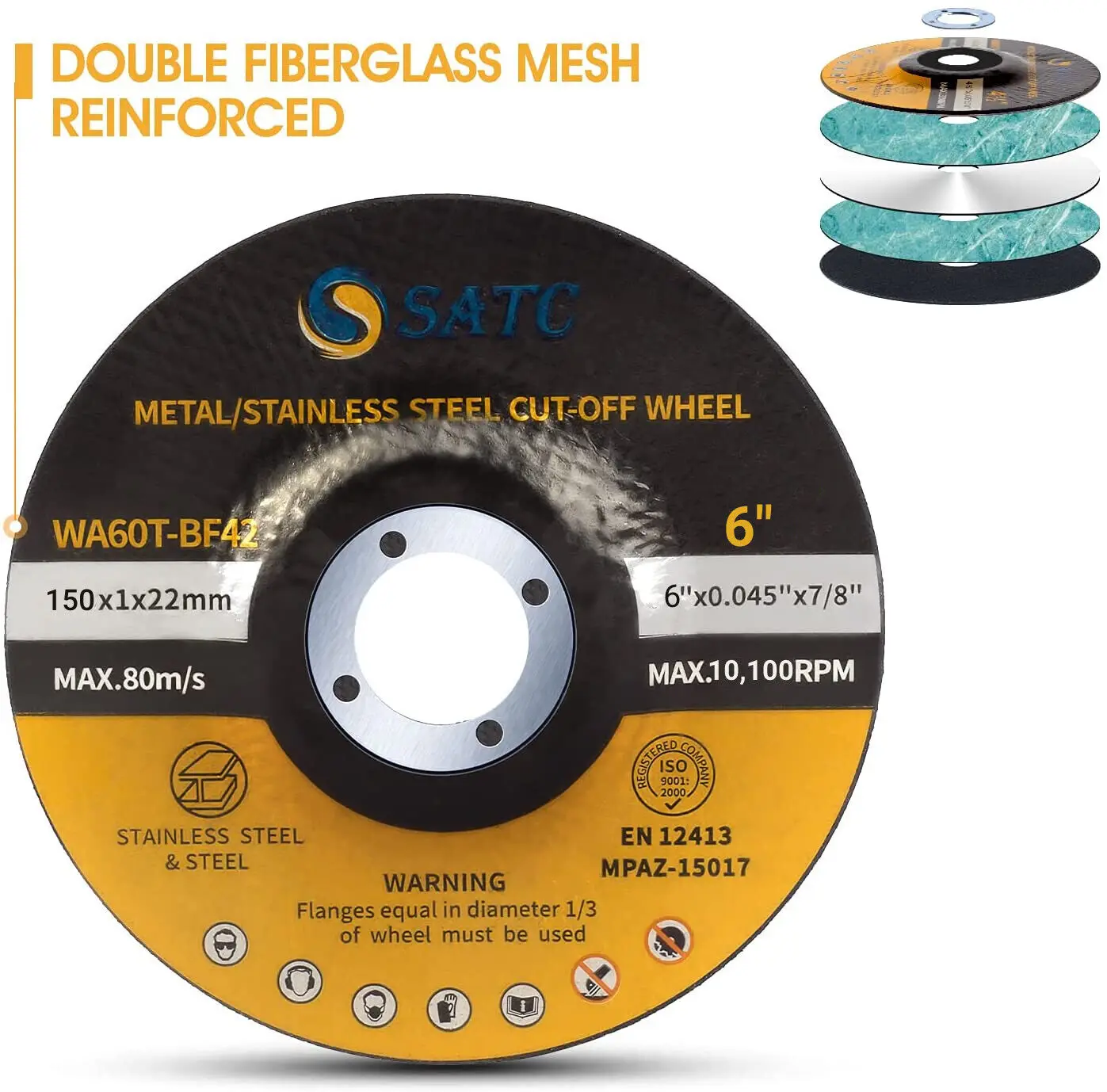 25 Pack Cut Off Wheels 6 inch Depressed Center Angle Grinder Metal Cutting Disc