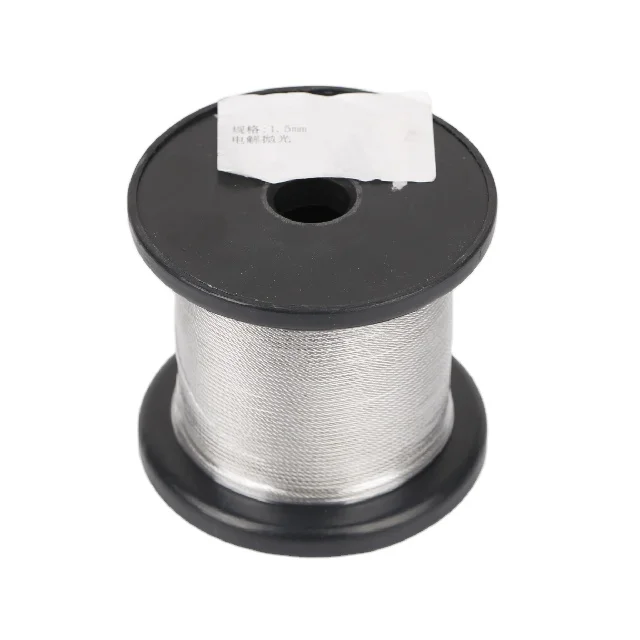 SS 316 Stainless Steel Wire Ropes for Fishing 1x7 7x7 1.5mm 304 or 316 1000m/roll 0.45mm-24mm Bright CN;JIA Suyang 0.08 1x19 1.0