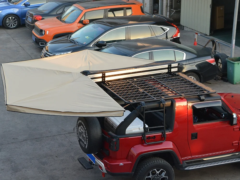 4wd Fan Shape 270 Degree Open Camper Canopy Tent Free Standing Car Rooftop Side Sunshade Fox Wing 2.5M Awning