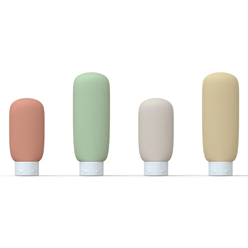 4 Pack Portable Refillable Squeeze Cosmetic Shampoo Bottle TSA Approved Travel Size Toiletries Containers Kit Travel Bottles Set