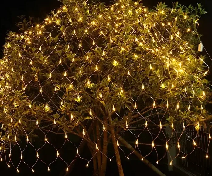curtain icicle led lights christmas fairy serial net mesh string light outdoor for festival holiday xmas wedding home decoration