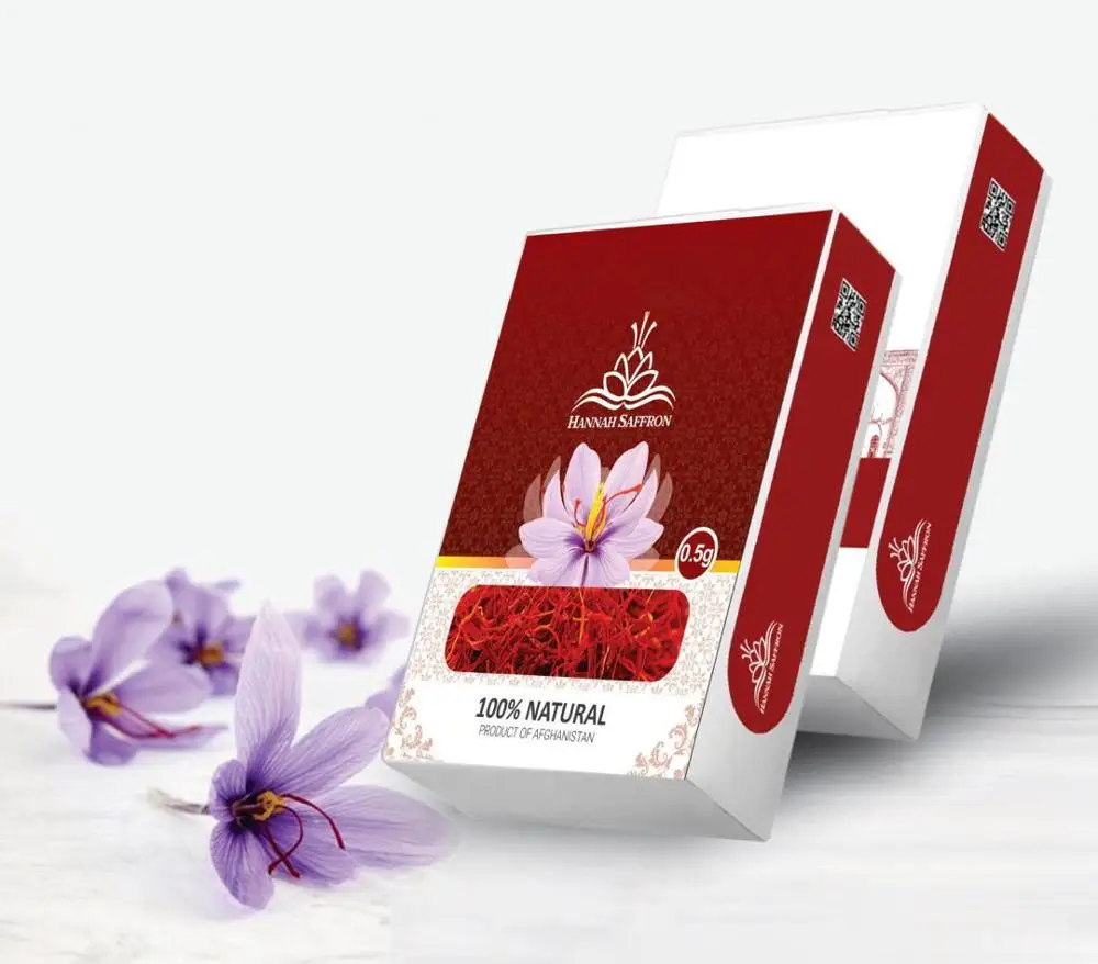 
High Quality Afghan Negin Saffron in Retail Packaging 0.5g 