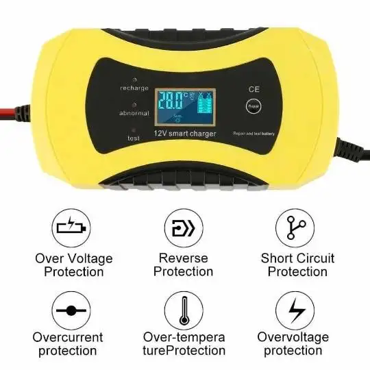 Customized automatic smart lead acid li-ion LiFePo4 battery charger  5A 6A 8A battery charger with CE