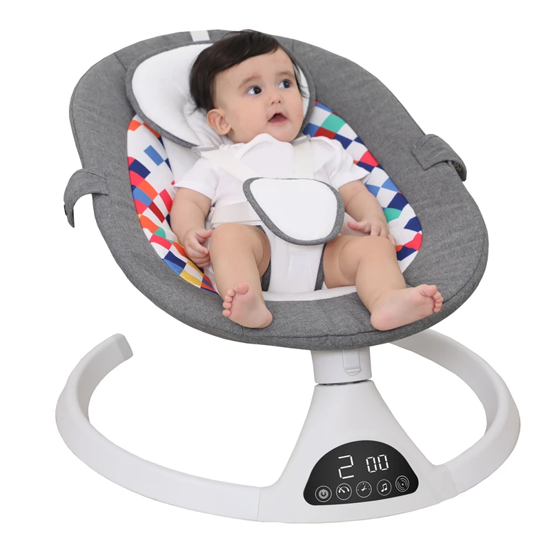 Economic Multifunctional Plastic Kids Electric Baby Swings Vibrating Rocker Bed Rocking With Food Chairs For Children Infants