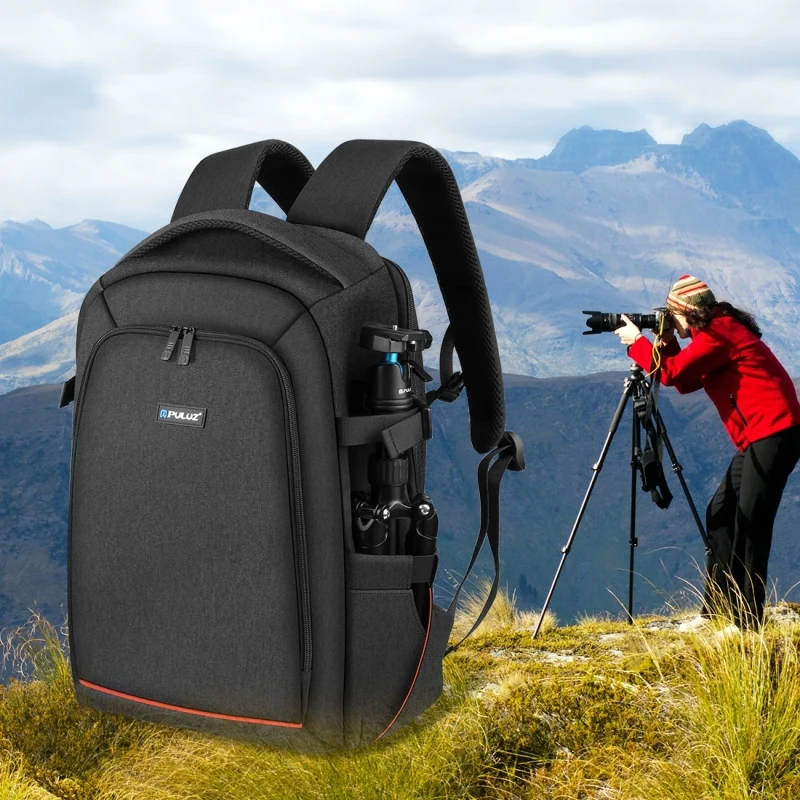 Hot Selling Dropshipping New Arrivals  PULUZ Camera Outdoor Dual Shoulders Camera Backpack Bag
