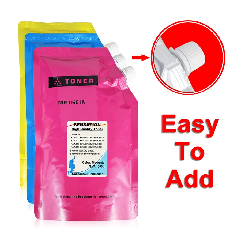 Compatible TK8515 TK8517 TK8518 TK8519 Toner Refill For Kyocera TASKalfa 5052ci 6052ci 5053ci 6053ci Copier Color Toner