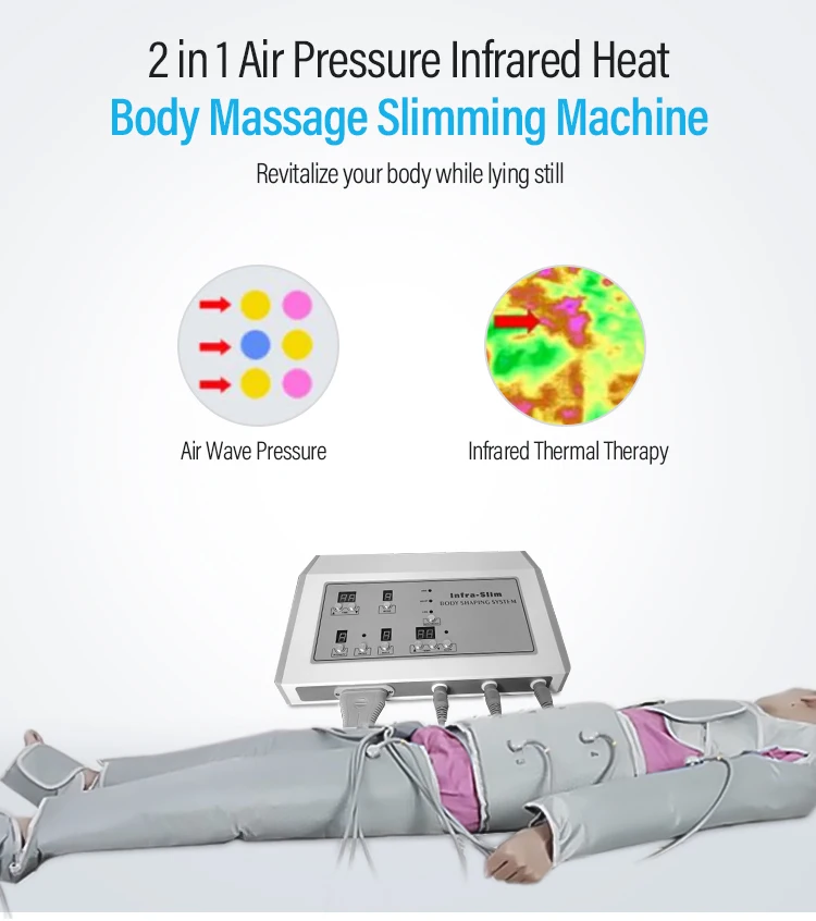 Professional 1 in 1 Air pressure Infrared pressotherapy lymphatic drainage machine presoterapia weight loss machine