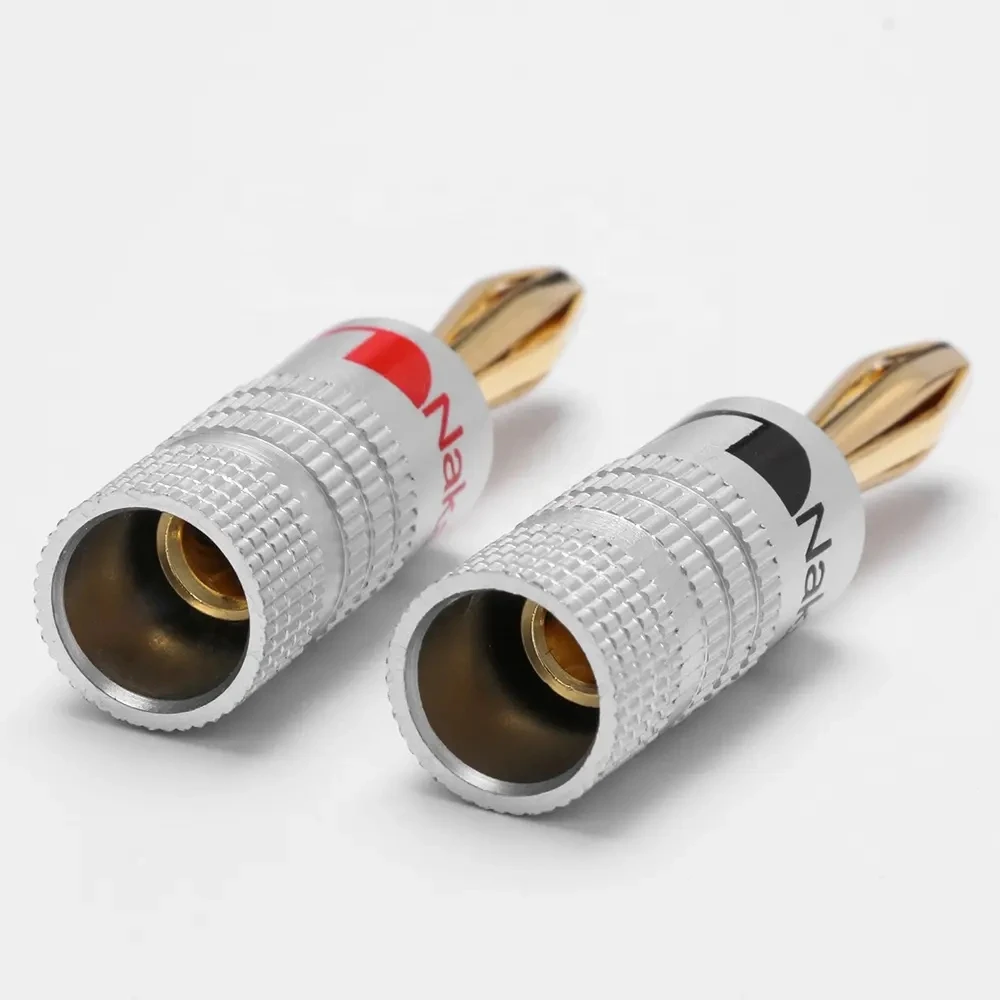 1/3Pcs 4mm Banana Plug Gold Plated Copper Connectorsdapter Speaker Audio Connector Electrical Equipment High Quality