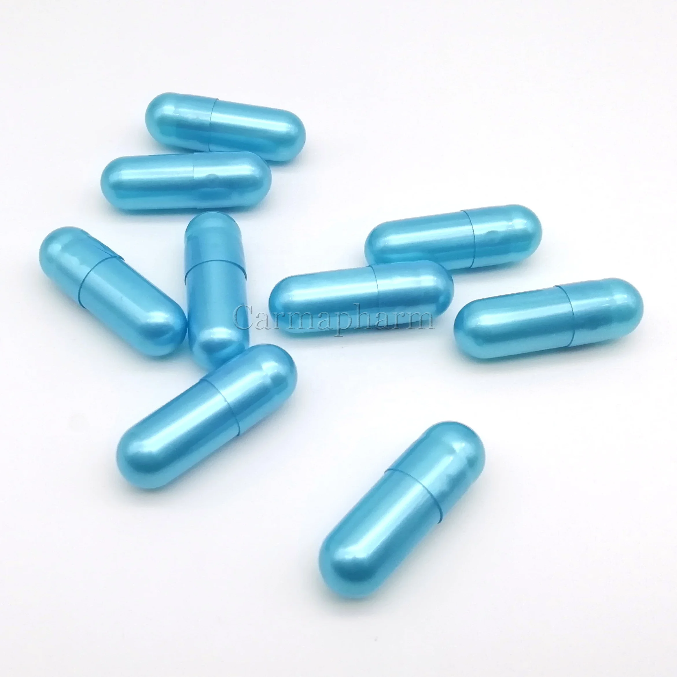 Customized Color Golden Empty Metallic Pearl Gelatin Capsules Size 0