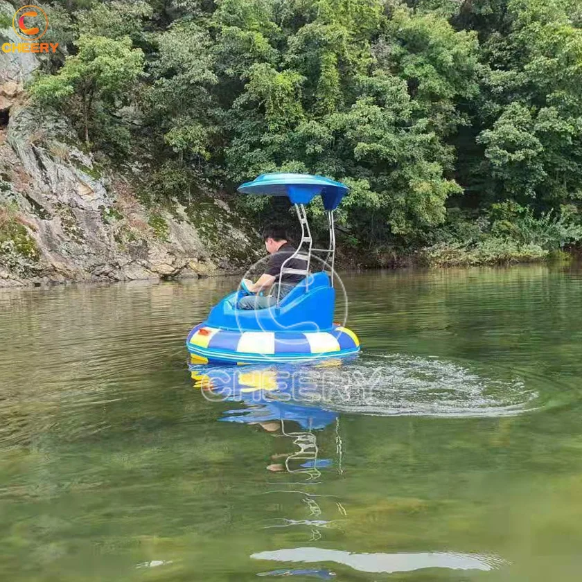 Water park swimming pool floating inflatable games aqua bumper boats electric motorized bumper boat