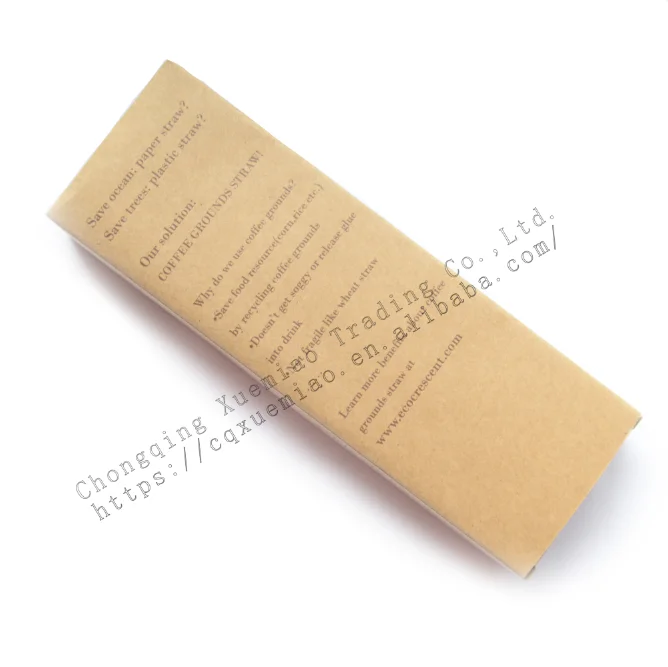Eco Crescent sustainable compostable friendly biodegradable NO PLA coffee ground drinking straw